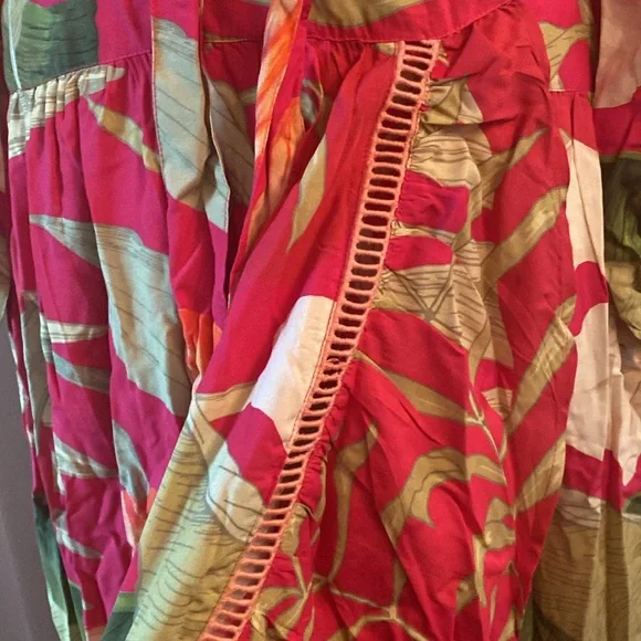 POWDER limited edition tropical wrap dress size large NWT - Picture 5 of 16